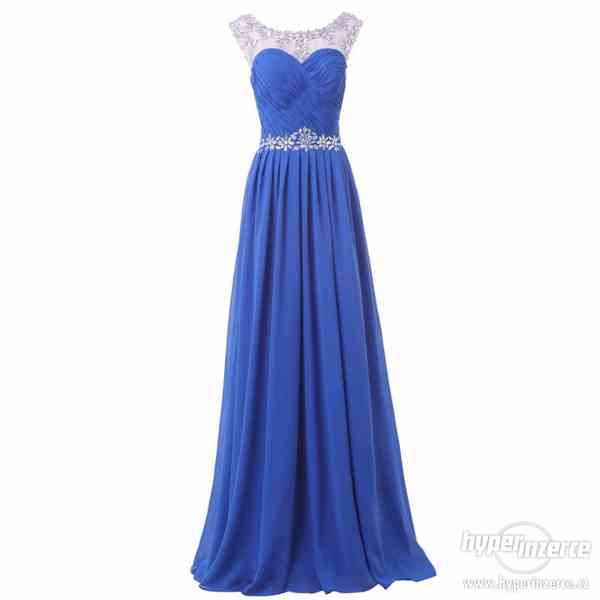 plesové šaty- královská modrá vel.38 - foto 1