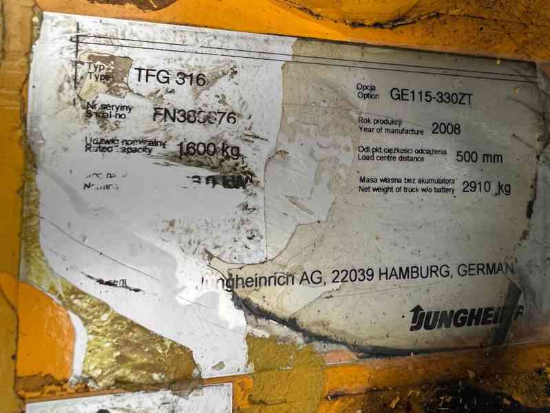 Vysokozdvižný vozík Jungheinrich TFG 316 - foto 8