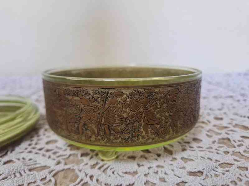 Luxusní uranová Dóza s oroplastikou Moser Karlovy Vary - foto 7