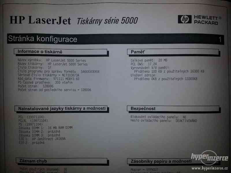 HP Laserjet 5000N | A3 | LAN | toner na 10tis. - foto 3