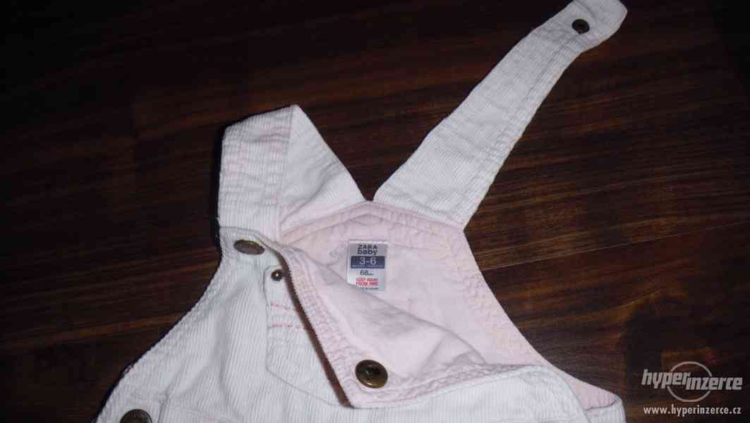 Manšestrové kalhoty s laclem zn. Zara baby vel. 68 - foto 3