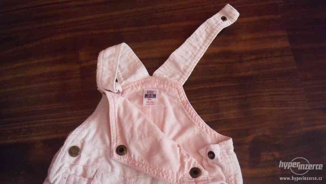 Manšestrové kalhoty s laclem zn. Zara baby vel. 68 - foto 4