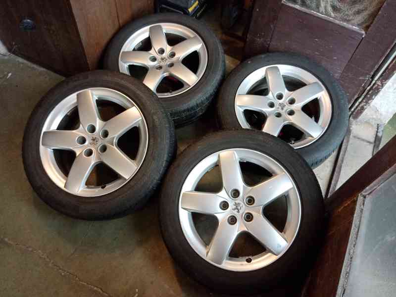 Obutá Alu kola 17ky 5x108 pneu 90% PEUGEOT CITROEN RENAULT - foto 5