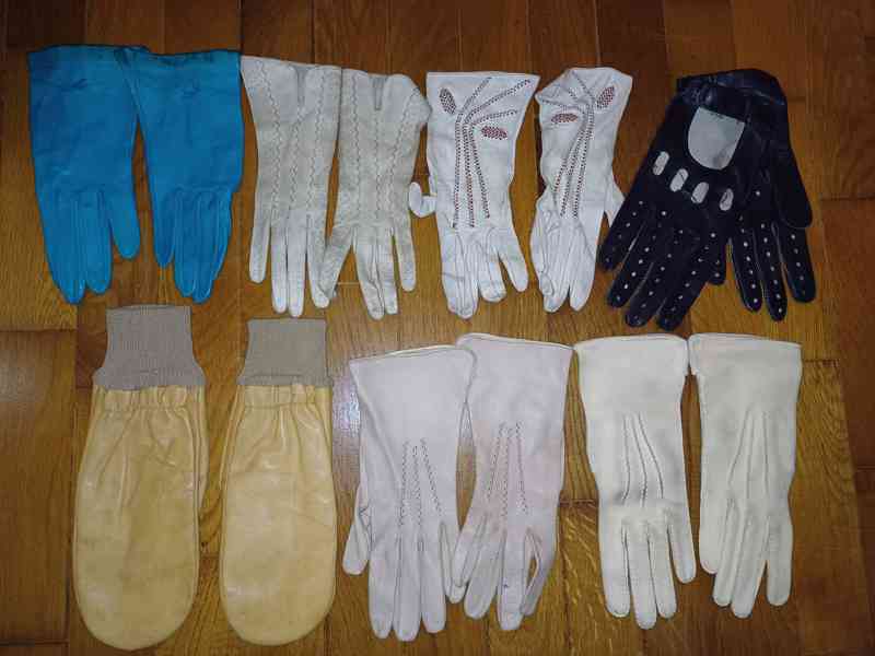 Kožené dámské i pánské retro rukavice do společnosti - foto 1