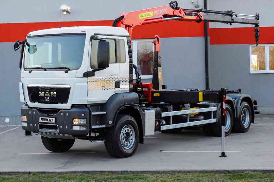 6X4 MAN TGS 33.400 HÁKOVÝ NOSIČ KONTEJNERŮ HYDRAULICKÁ RUKA - foto 106