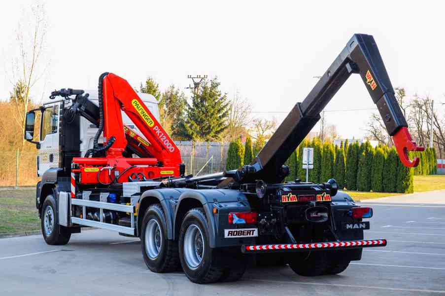 6X4 MAN TGS 33.400 HÁKOVÝ NOSIČ KONTEJNERŮ HYDRAULICKÁ RUKA - foto 98