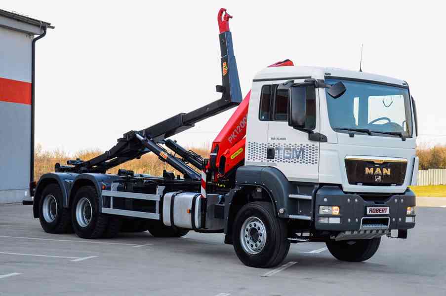 6X4 MAN TGS 33.400 HÁKOVÝ NOSIČ KONTEJNERŮ HYDRAULICKÁ RUKA - foto 91