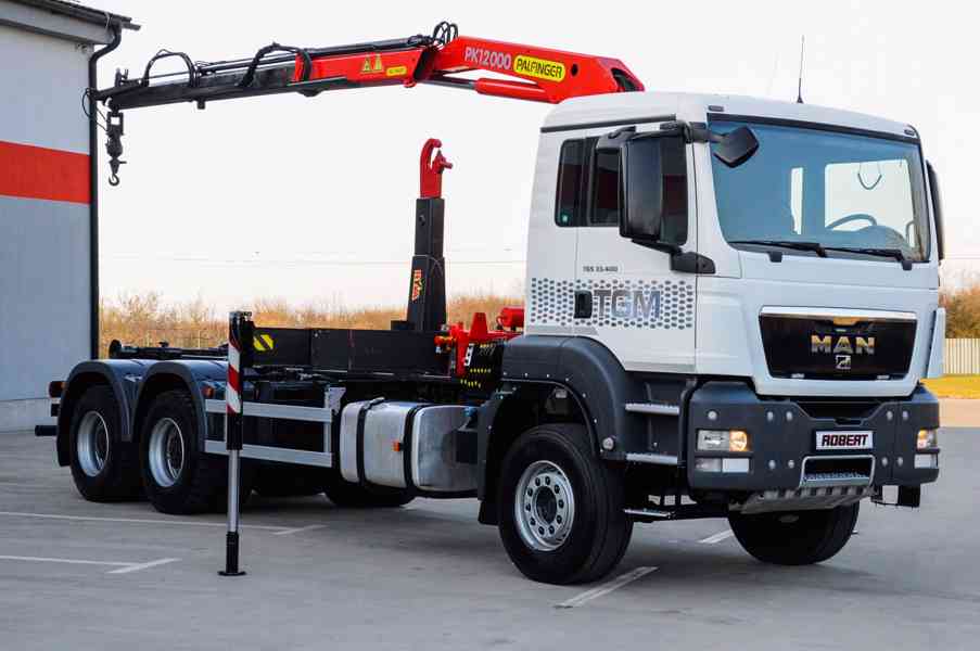 6X4 MAN TGS 33.400 HÁKOVÝ NOSIČ KONTEJNERŮ HYDRAULICKÁ RUKA - foto 104