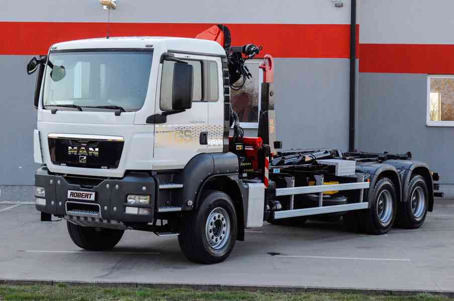 6X4 MAN TGS 33.400 HÁKOVÝ NOSIČ KONTEJNERŮ HYDRAULICKÁ RUKA - foto 3
