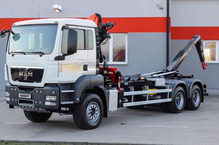 6X4 MAN TGS 33.400 HÁKOVÝ NOSIČ KONTEJNERŮ HYDRAULICKÁ RUKA - foto 100