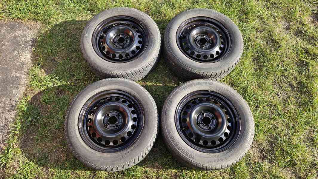 Opel Astra zimní pneumatiky 195/60R15 disky 6Jx15 4x100 ET49 - foto 1