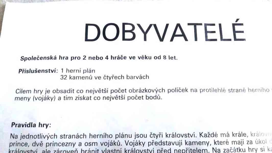 Retro desková hra Dobyvatelé, Tofa - foto 4