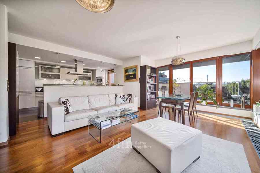 Prodej luxusního bytu 3+kk s terasou 52 m2 a nádhernými výhledy na Grébovku, Praha - foto 5