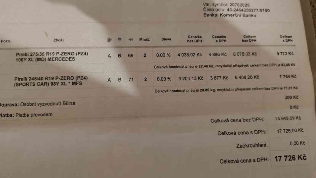 Alu kola bmw 5x120 R19 nove letní Pirelli pzero  - foto 9