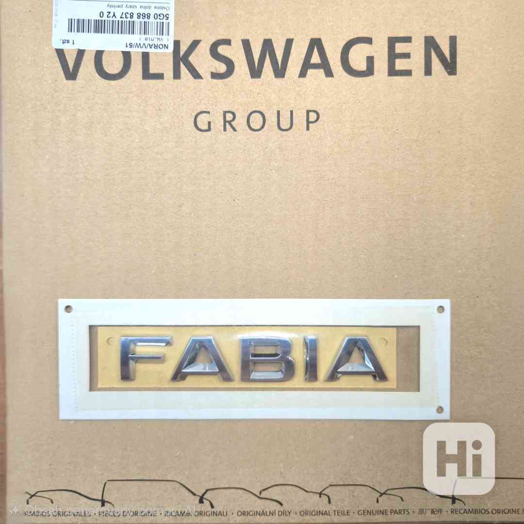 Škoda FABIA II, III, IV ORIGINÁL zadní nápis - foto 1