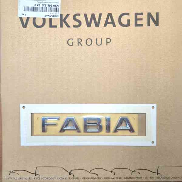 Škoda FABIA II, III, IV ORIGINÁL zadní nápis - foto 1