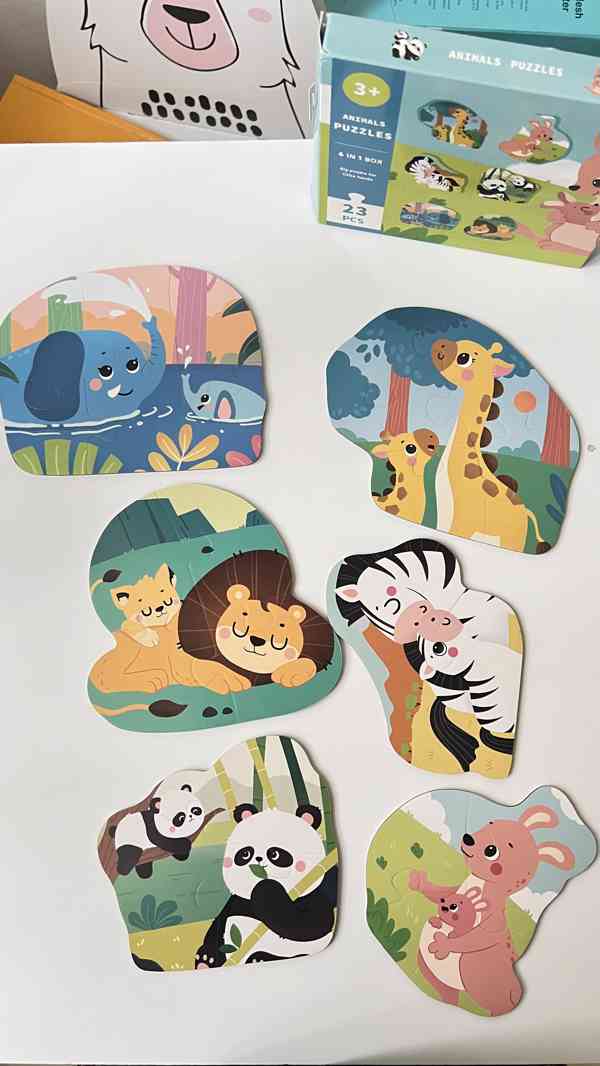 Oboustranně puzzle zvířata. Nový - foto 4