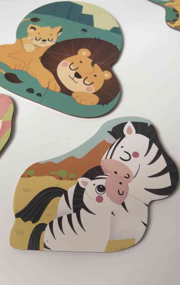 Oboustranně puzzle zvířata. Nový - foto 3