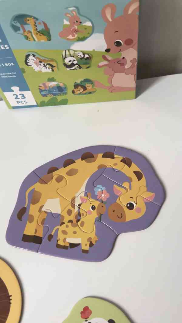 Oboustranně puzzle zvířata. Nový - foto 2