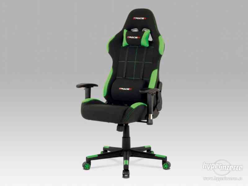 Nová pracovní / herní židle RACER, zelená, doprava Zdarma - foto 2