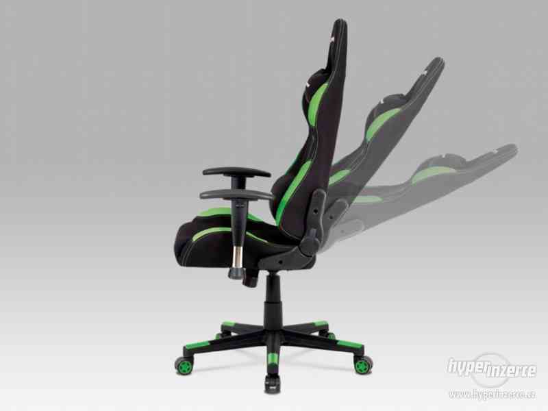 Nová pracovní / herní židle RACER, zelená, doprava Zdarma - foto 3