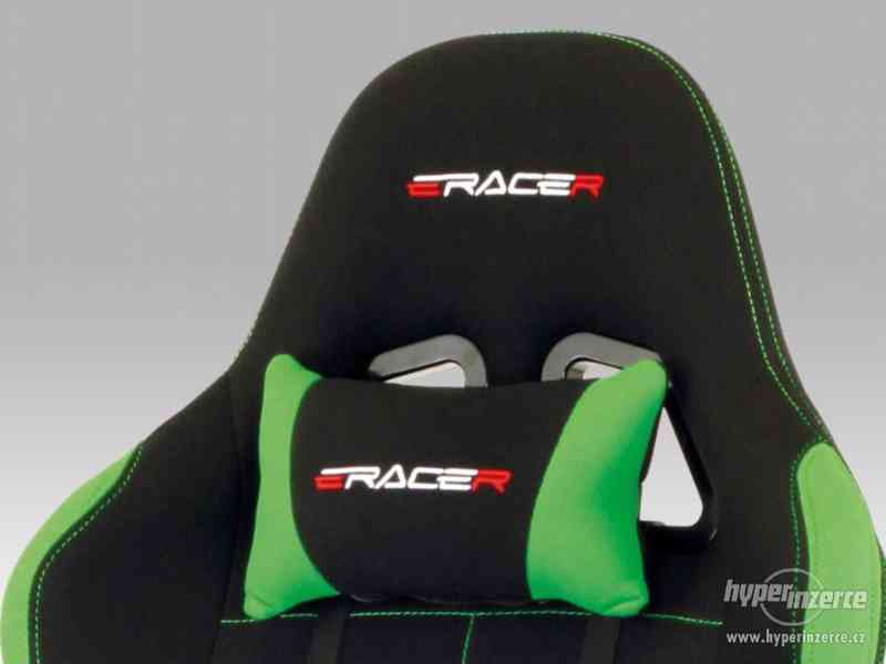 Nová pracovní / herní židle RACER, zelená, doprava Zdarma - foto 4
