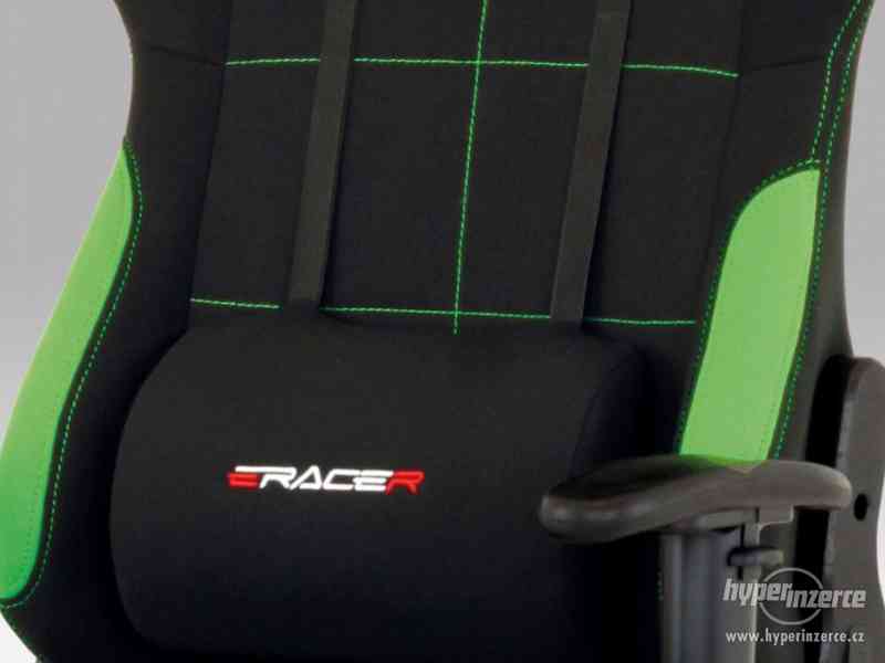 Nová pracovní / herní židle RACER, zelená, doprava Zdarma - foto 5
