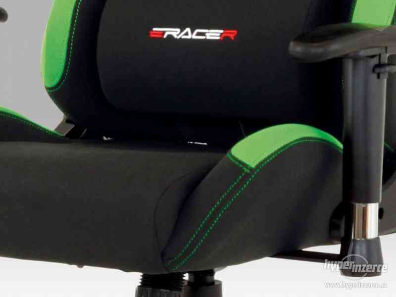 Nová pracovní / herní židle RACER, zelená, doprava Zdarma - foto 6