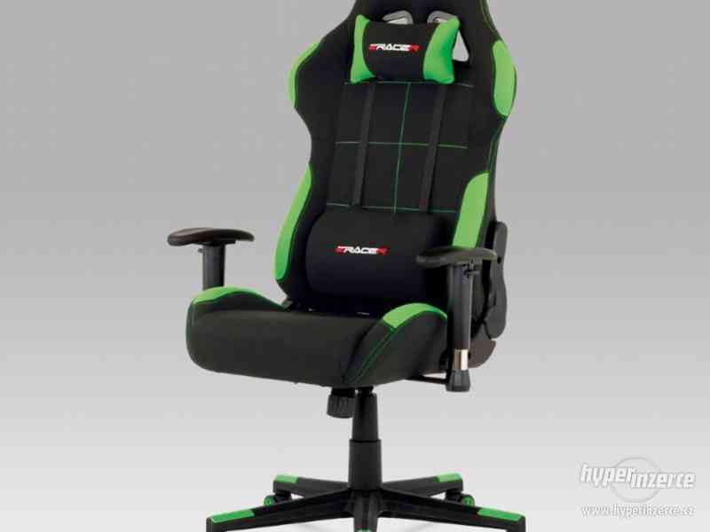 Nová pracovní / herní židle RACER, zelená, doprava Zdarma - foto 8