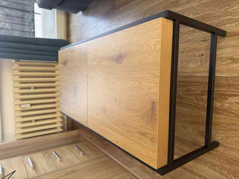 Konferenční stolek – barva zlatého dubu, jako nový - foto 2