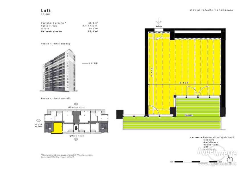 Prodej bytu LOFT,  plocha 96 m2, 11.NP,  balkon, Praha 4 - foto 2