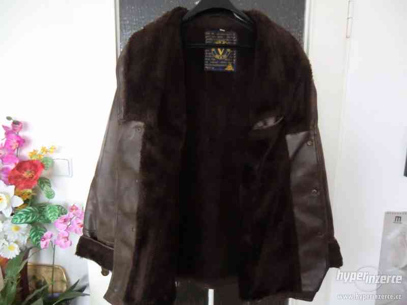 Pánský zimní koženkový kabát 3/4 - foto 2