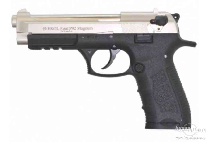 Plynová pistole Ekol Firat Magnum P92 satén cal.9mm - foto 1