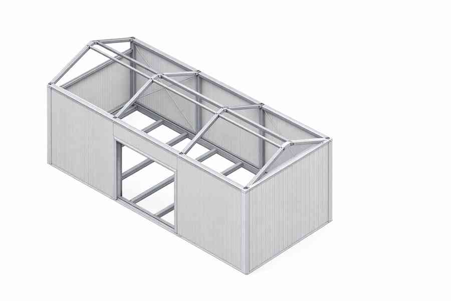 Ocelový rám pro montovaný domek/kemping 8 ×3,6m - foto 2