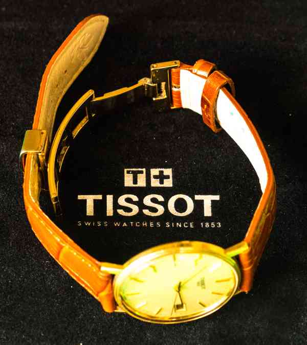 Zlaté pánské hodinky TISSOT GOLDRUN - foto 4