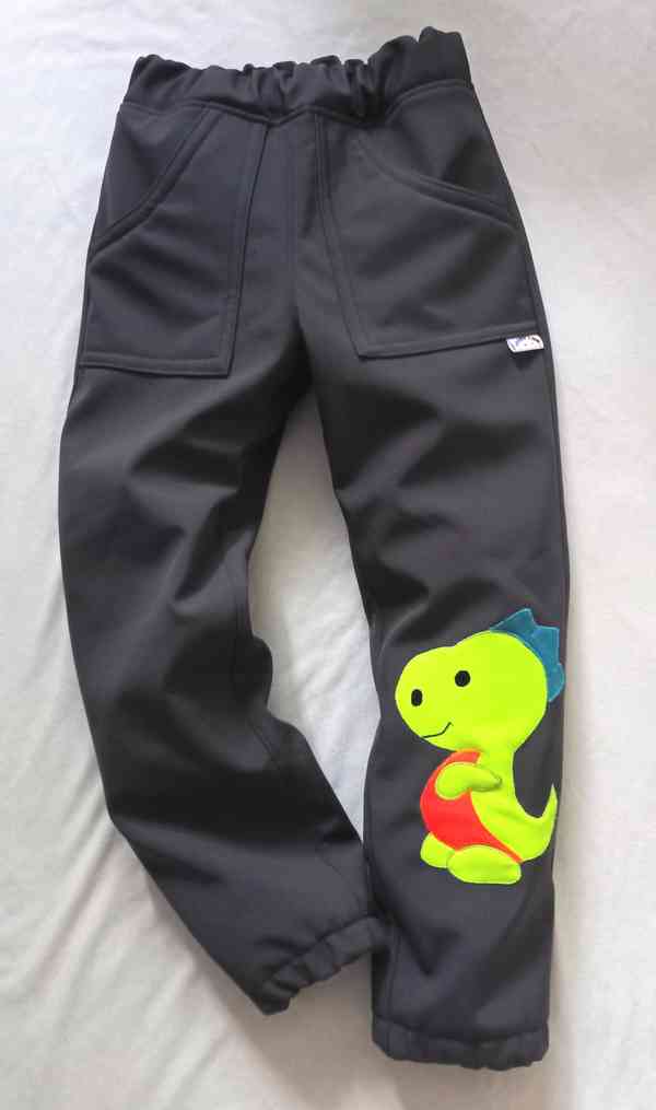 SOFTSHELLOVÉ KALHOTY -DINO, 5-6 let, 116 cm - foto 2