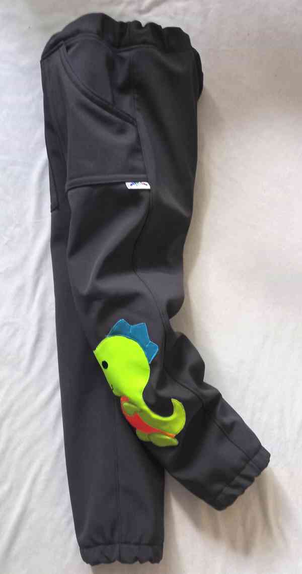SOFTSHELLOVÉ KALHOTY -DINO, 5-6 let, 116 cm - foto 6