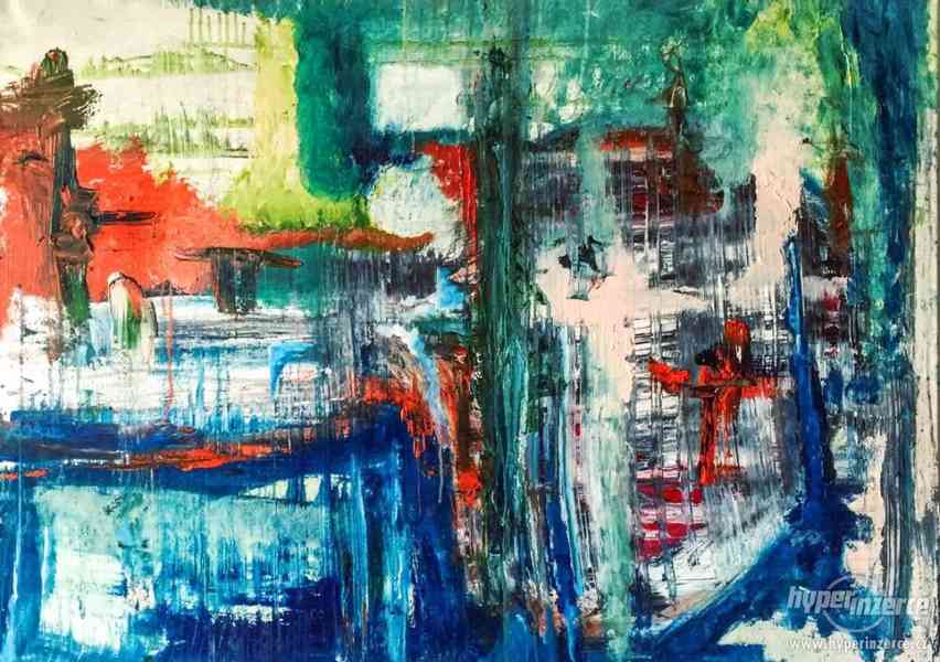 100x70 Abstraktní malba, Tilaridy, olejová malba, abstraktní - foto 1