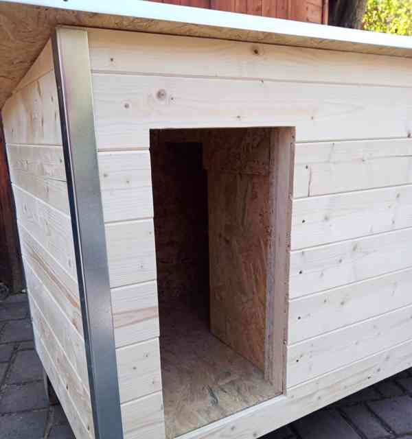 Bouda pro psa s krytinou a přepážkou, 6 velikostí - foto 2