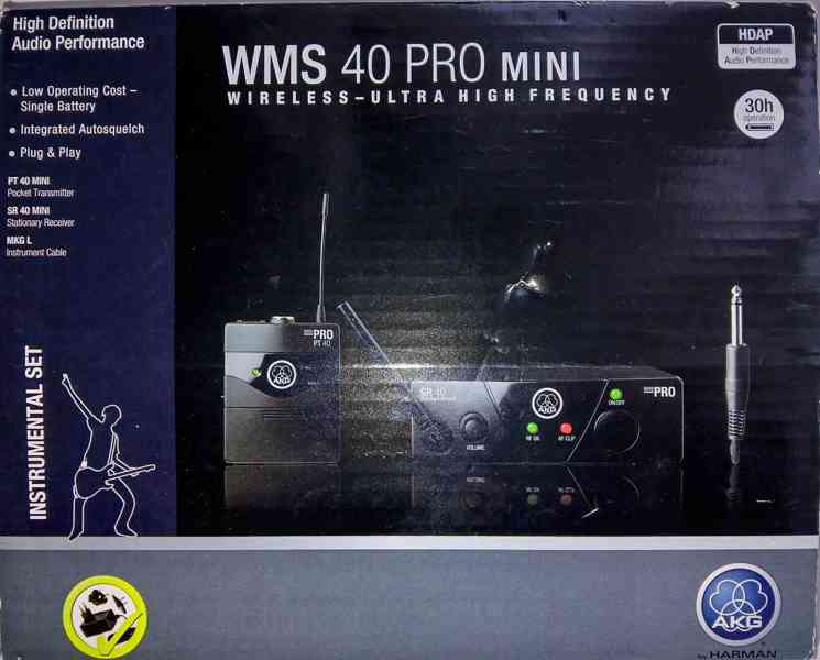 Prodám bezdrátový set pro kytaru AKG WMS 40 PRO MINI - foto 8