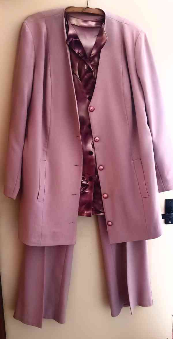 Kalhotový komplet se šálou. Vel.XXL . Šitý na zakázku. TOP!! - foto 2