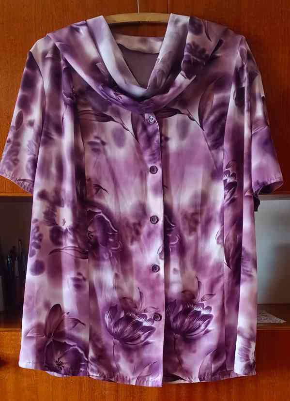 Kalhotový komplet se šálou. Vel.XXL . Šitý na zakázku. TOP!! - foto 15