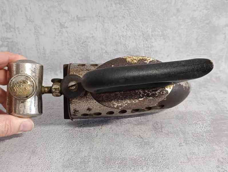 Velmi stará menší lihová žehlička OMEGA  - D.R.G.M - foto 13