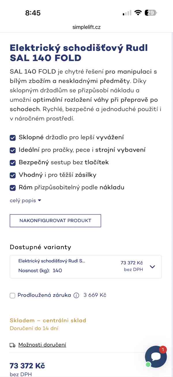 Elektrický Rudl se schodolezem Sál 140 - foto 3