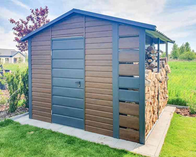 Zahradní domek 2,5x3m +  přístřešek 0,5m - dřevník -  TS731  - foto 2