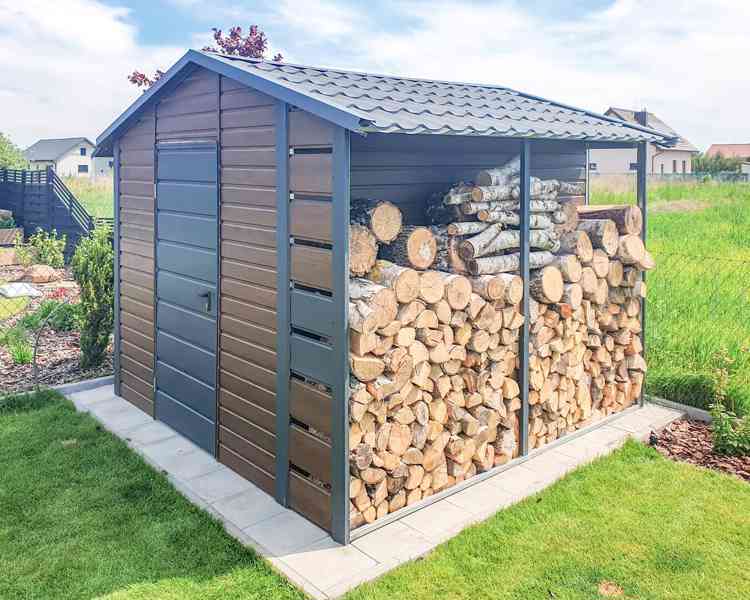 Zahradní domek 2,5x3m +  přístřešek 0,5m - dřevník -  TS731  - foto 4