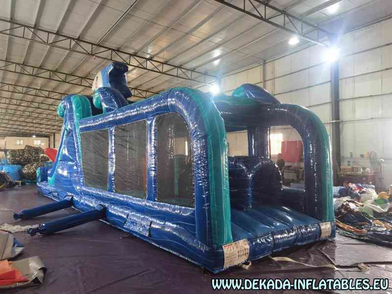 Nafukovací překážková dráha s bazénem – 12m x 3m  - foto 5