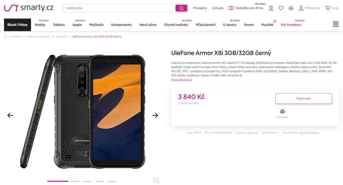 UleFone Armor X8i 3GB/32GB černý - foto 3