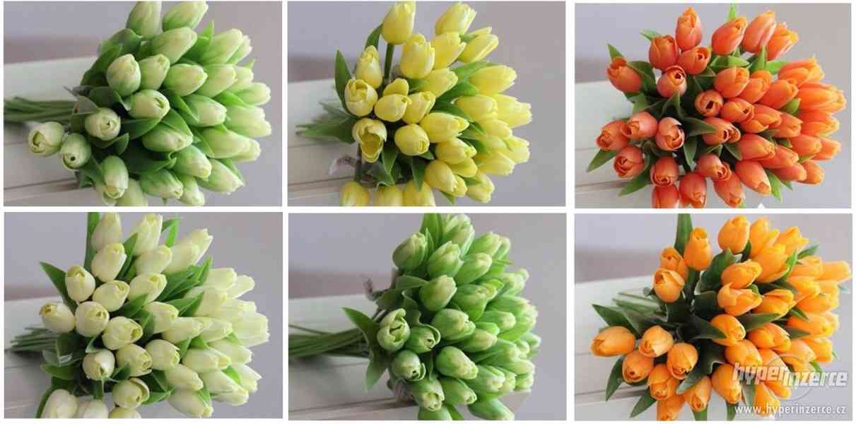 Umělé tulipány - několik barev - foto 20