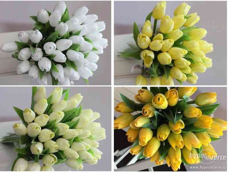 Umělé tulipány - několik barev - foto 21